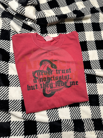 I never trust a narcissist top