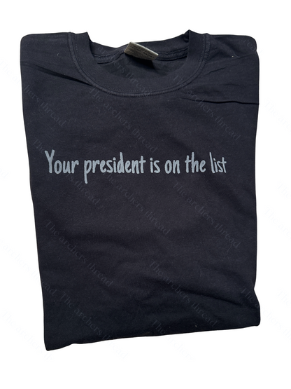 Your president is on the list