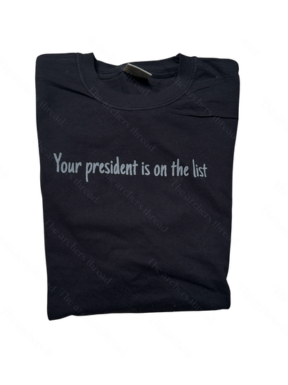 Your president is on the list