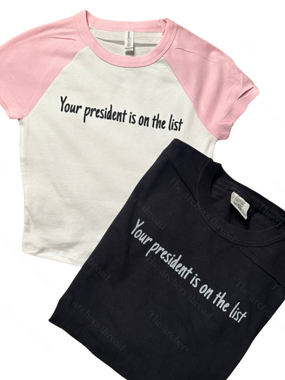 Your president is on the list