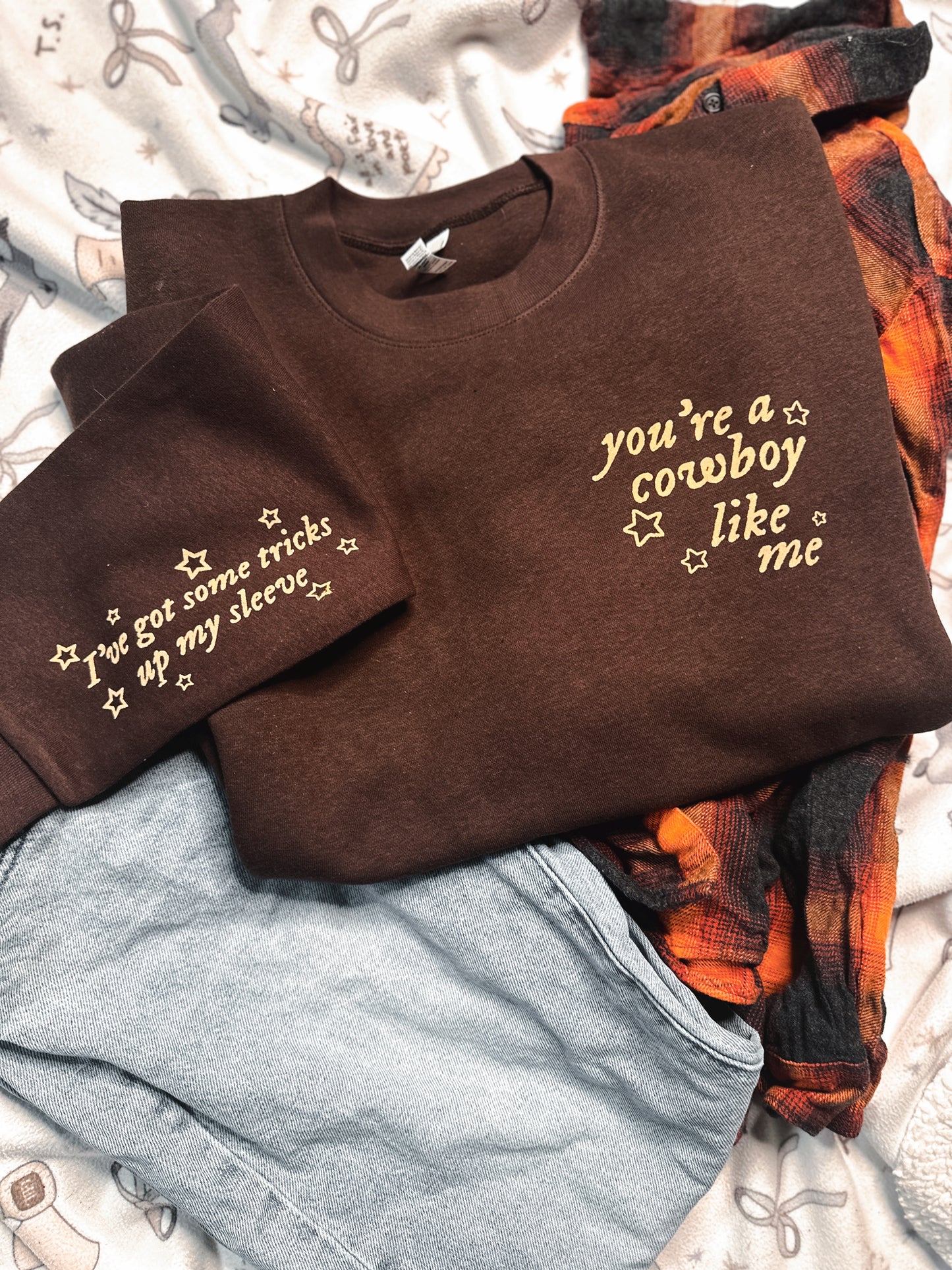 Cowboy Like Me Brown Sweatshirt