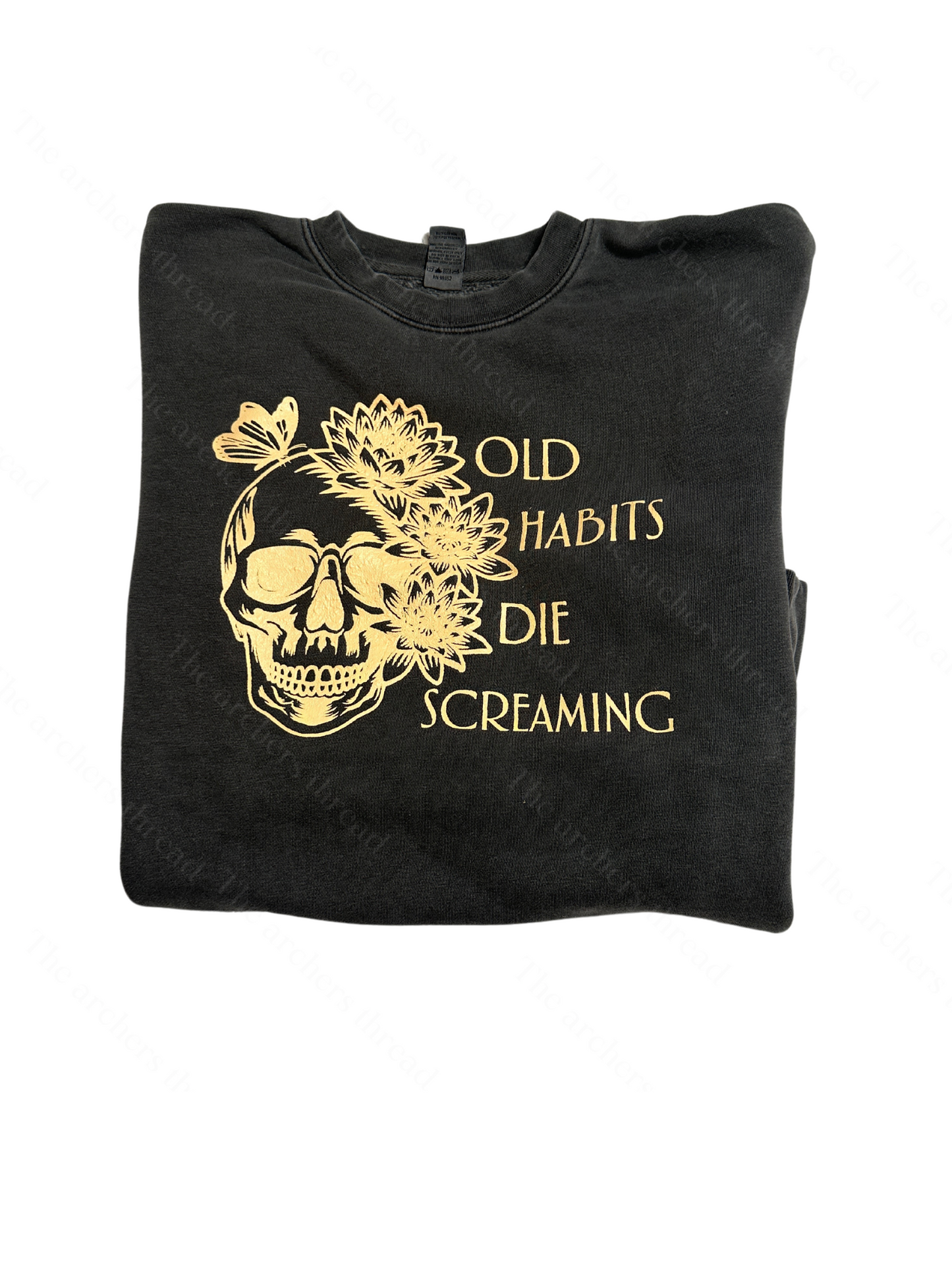 Old Habits Die Screaming Skull Tee