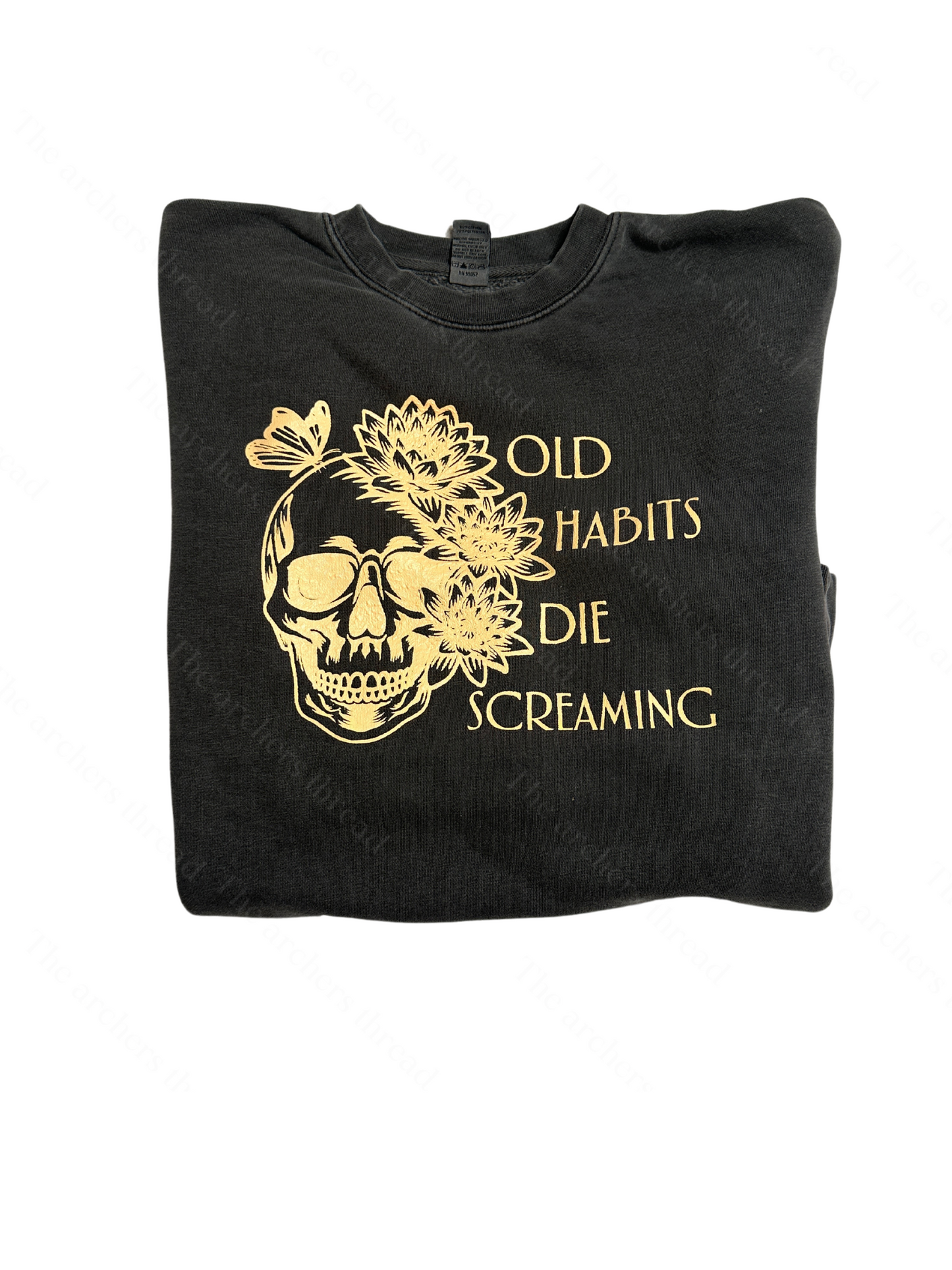 Old Habits Die Screaming Skull Tee