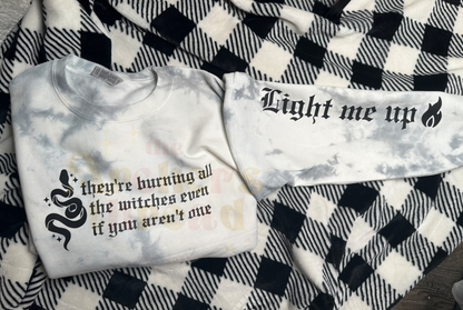 They're burning all the witches (Large Text Down Arm)