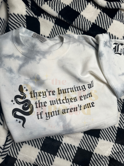 They're burning all the witches (Large Text Down Arm)