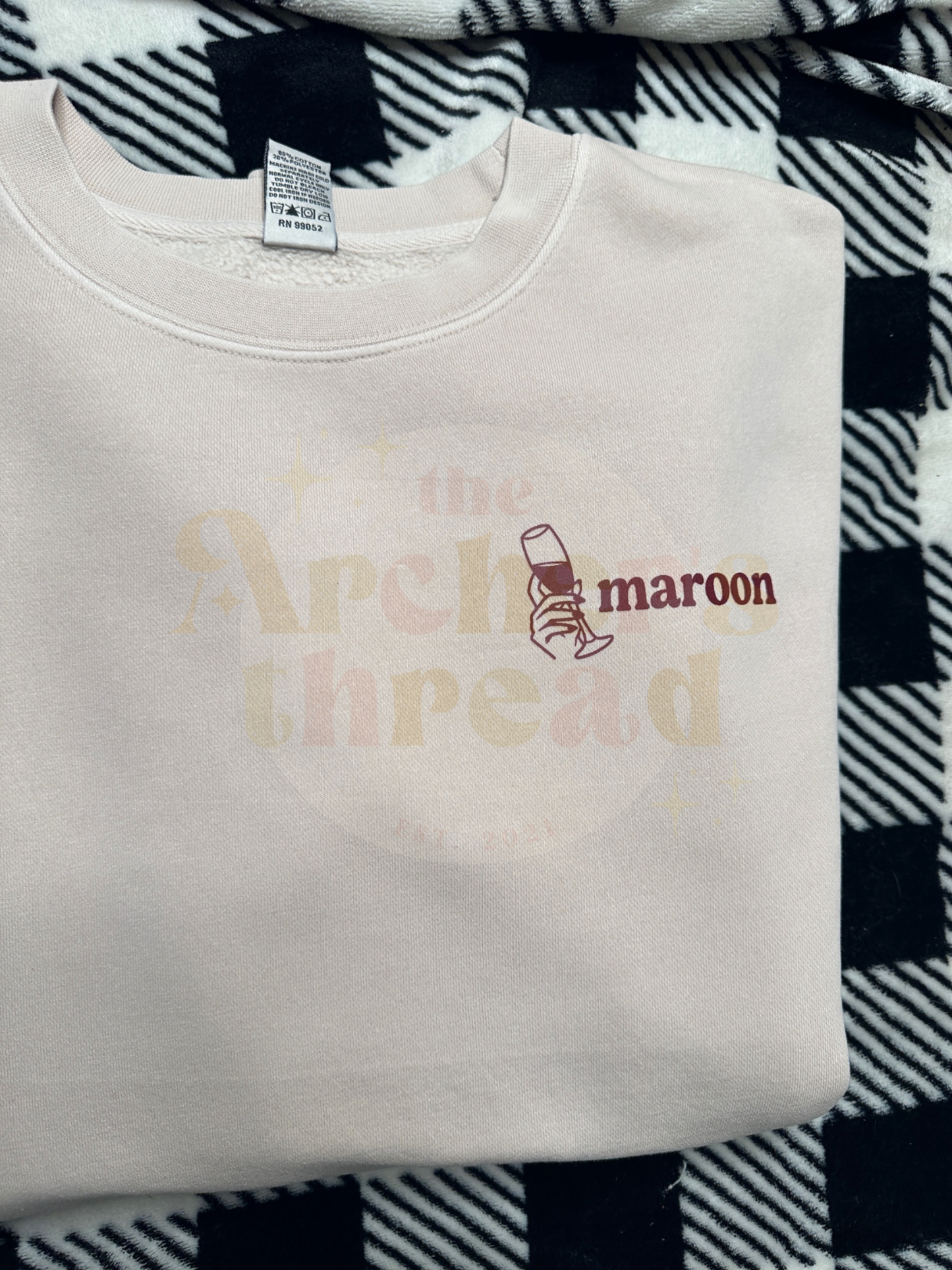 Maroon Lyrics Sweatshirt