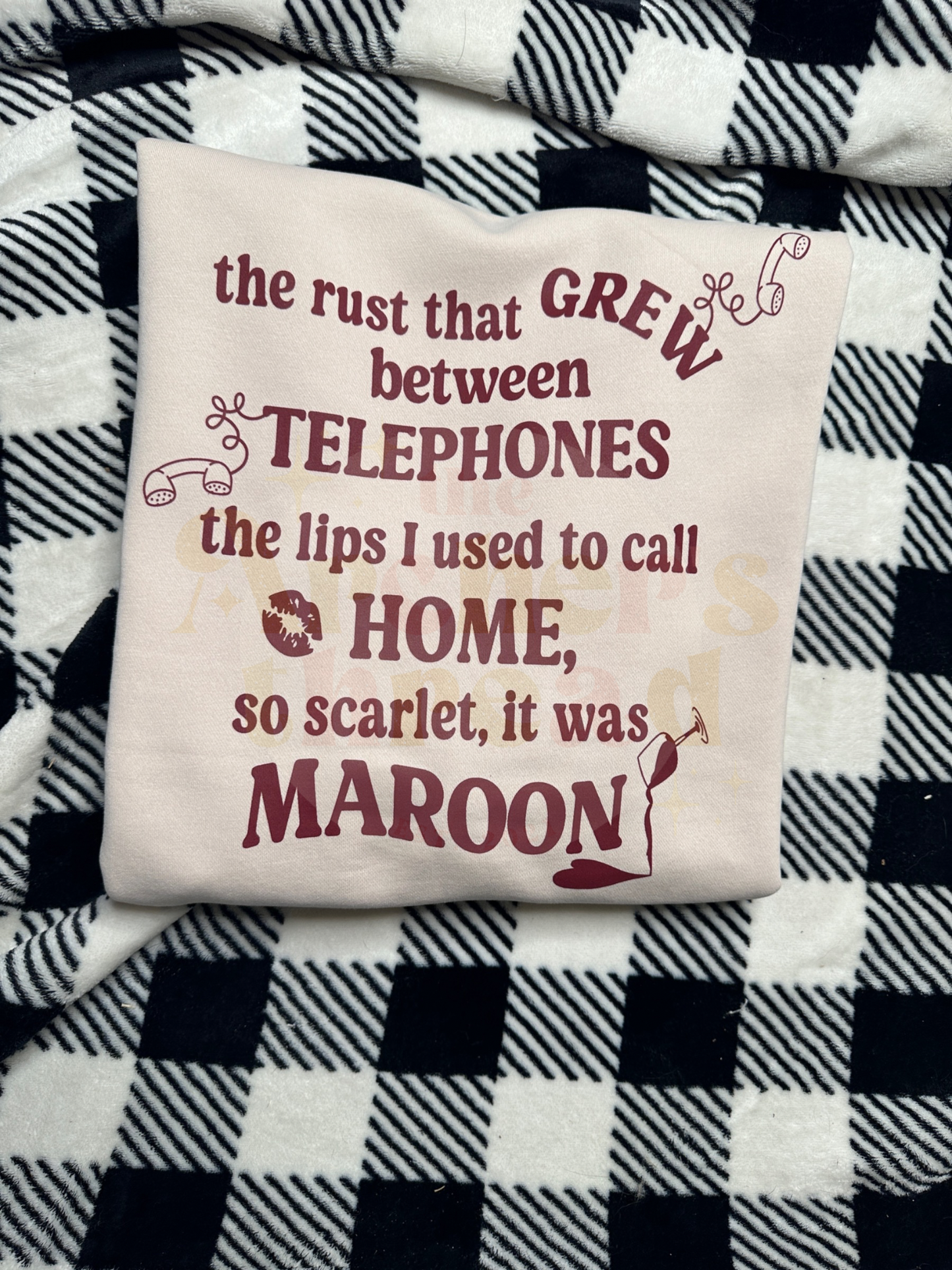 Maroon Lyrics Sweatshirt