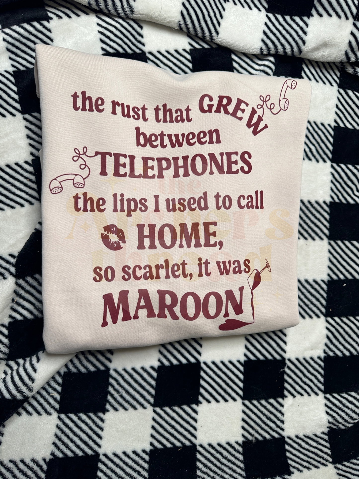 Maroon Lyrics Sweatshirt