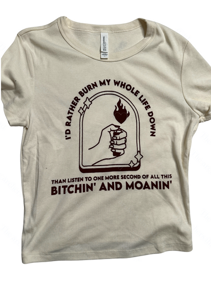 I’d rather burn my whole life down cream | but daddy I love him